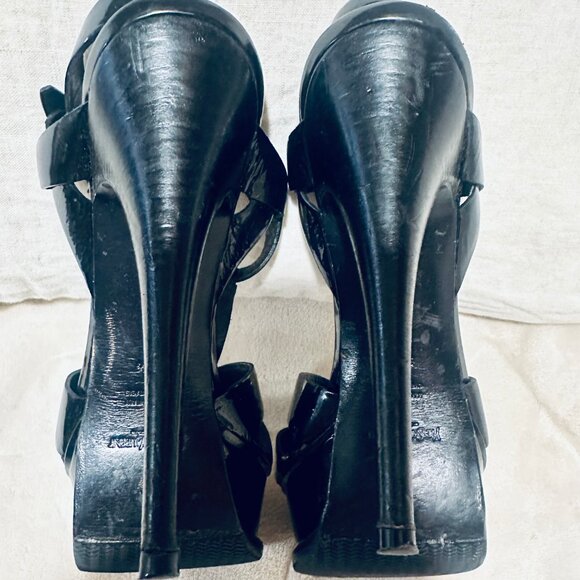 YSL Tribute Sandal - Black Patent 39.5 - Picture 4 of 9